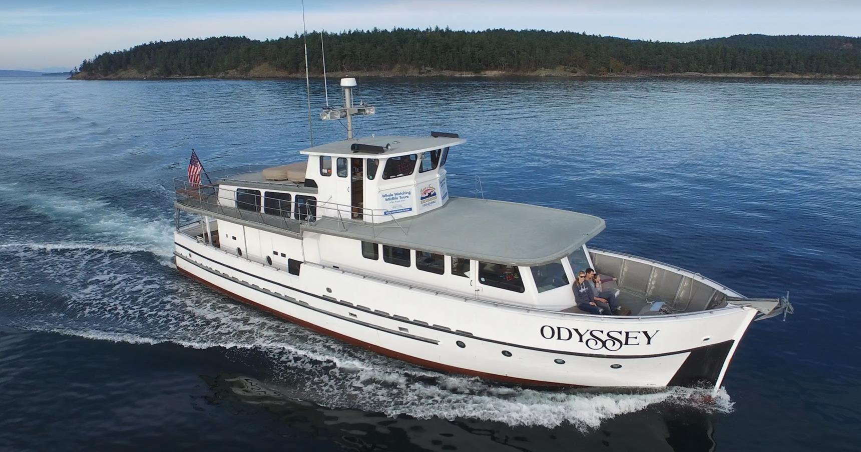 Whale Watching Vessel "Odyssey" with daily whale watching departures from Friday Harbor, WA.